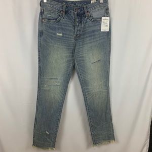 We the free distressed jeans with fringe